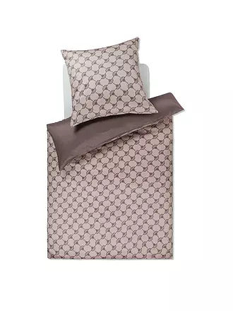 JOOP | Satin-Bettwäsche "Double" 70x90cm / 140x200cm (Schwarz/Silber) | grau